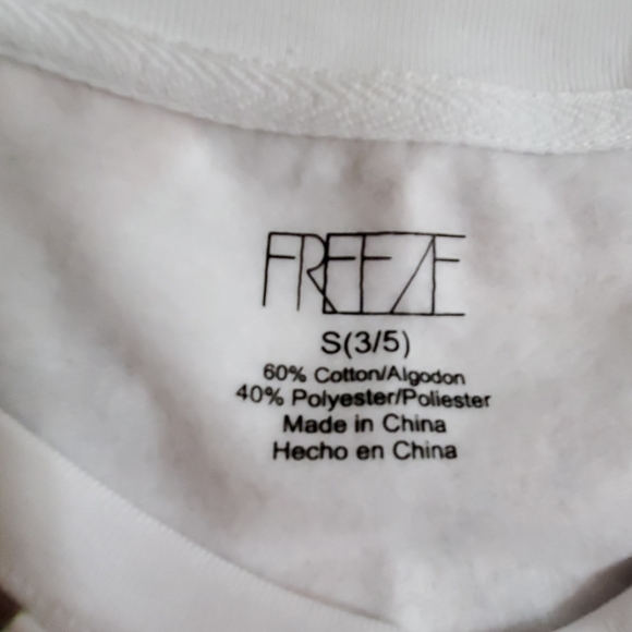 Freeze Cat kitten heads graphic sweatshirt Small white hello kitty cat lady - Picture 3 of 10